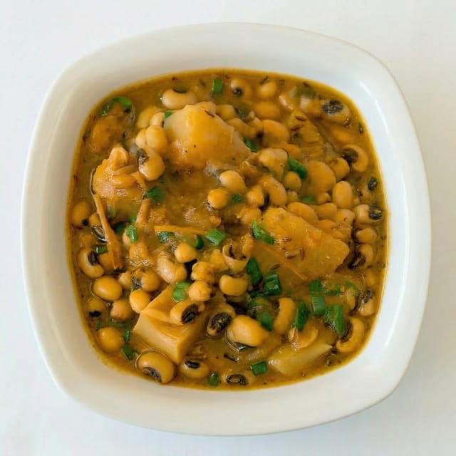 Combo Aloo Tama Bodi - Potato Black-Eyed Peas & Bamboo Shoot Curry.