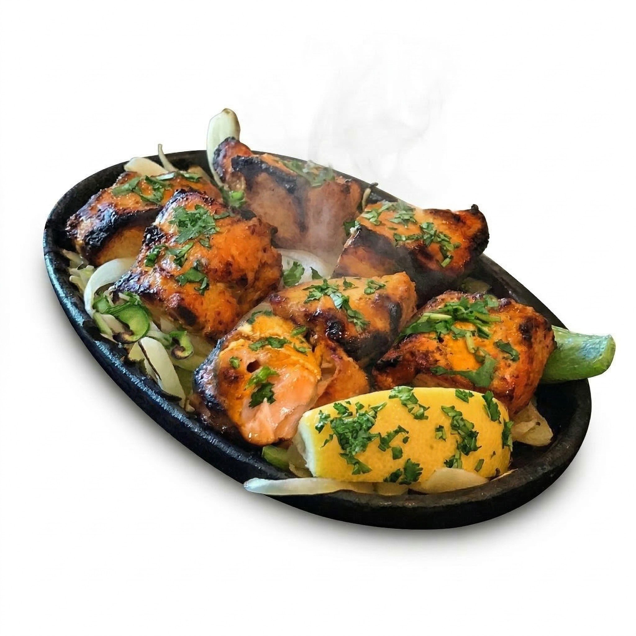 A la Carte Poleko Maccha - Sizzling Salmon Platter.