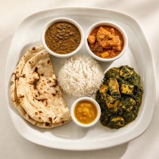 Combo Palak Paneer - Baby Spinach & Cheese- Light Creamy Curry