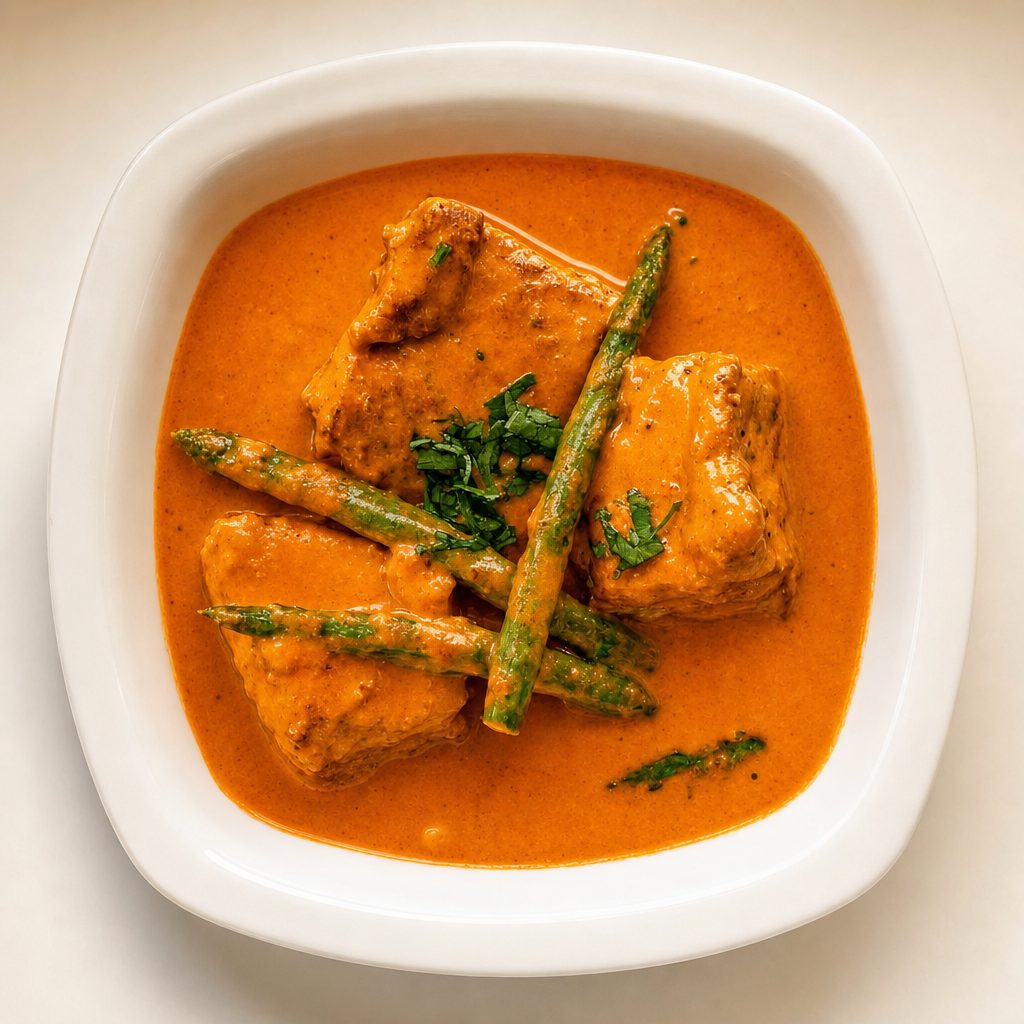Combo Tofu Tarkari - Tofu & Green Bean Light Creamy Curry.