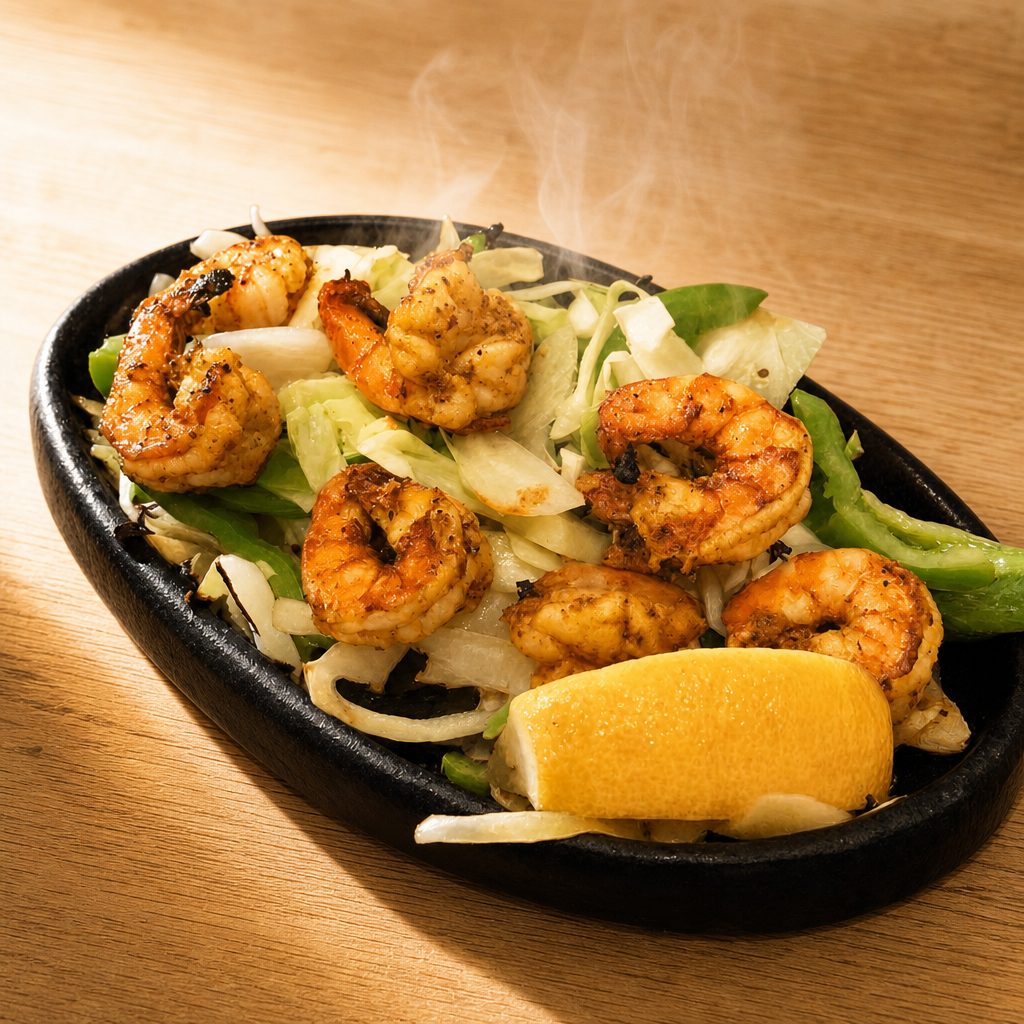Combo Poleko Jhinge Maccha - Sizzling Prawn Platter.