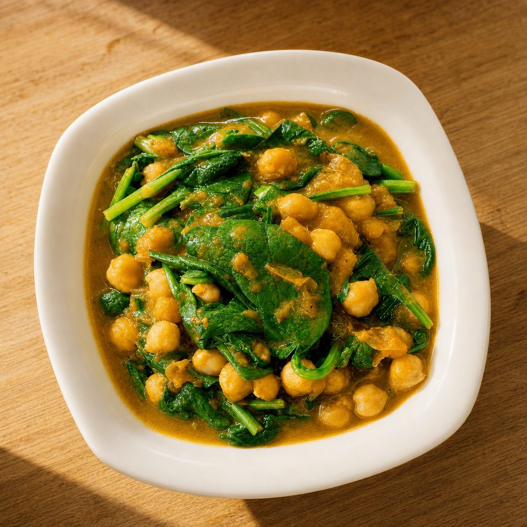 Combo Chana Saag - Baby Spinach, Garbanzo & Tomato Curry.