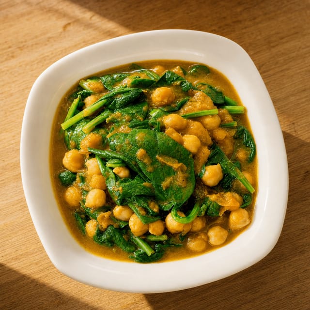 Combo Chana Saag - Baby Spinach, Garbanzo & Tomato Curry.