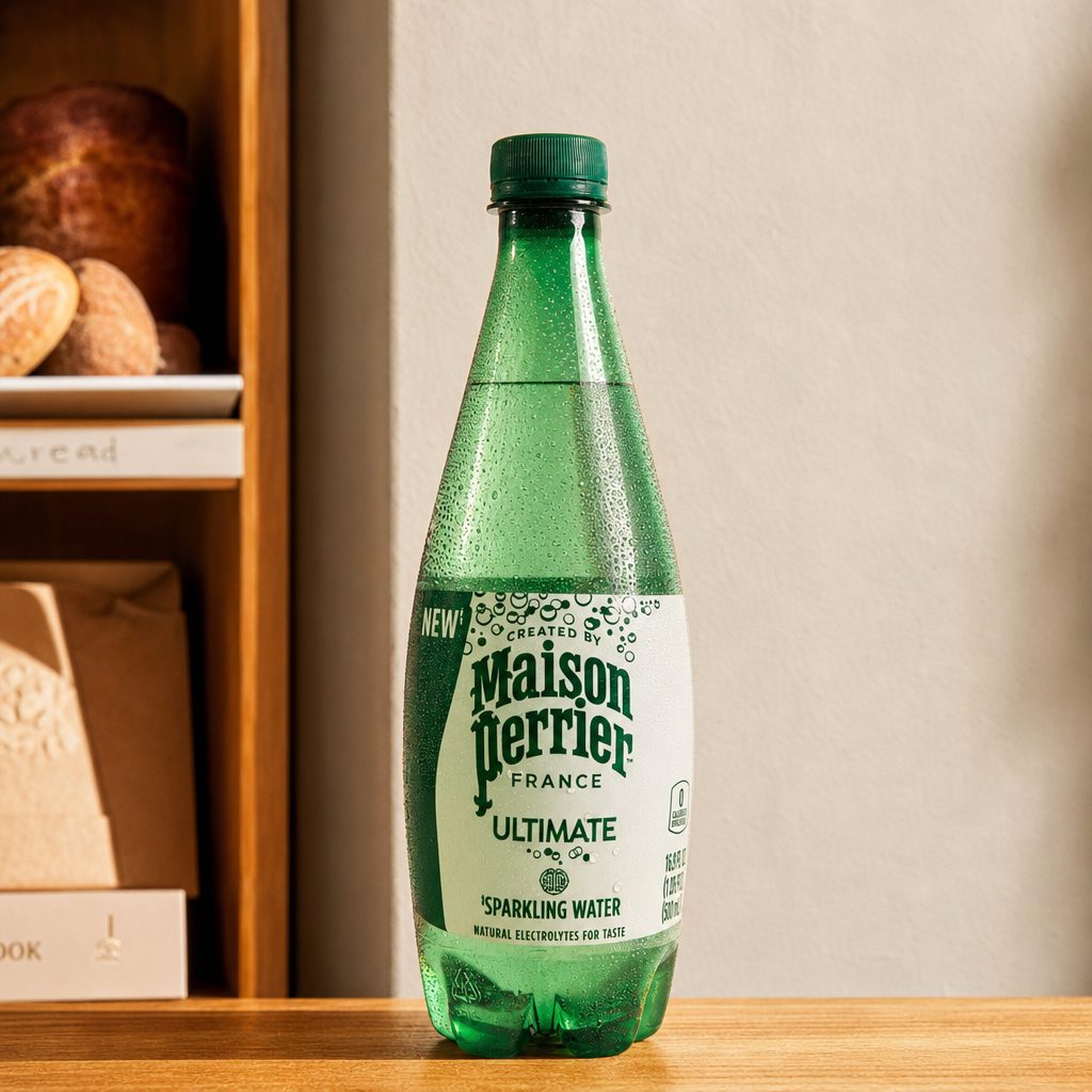 Perrier Sparkling Water.