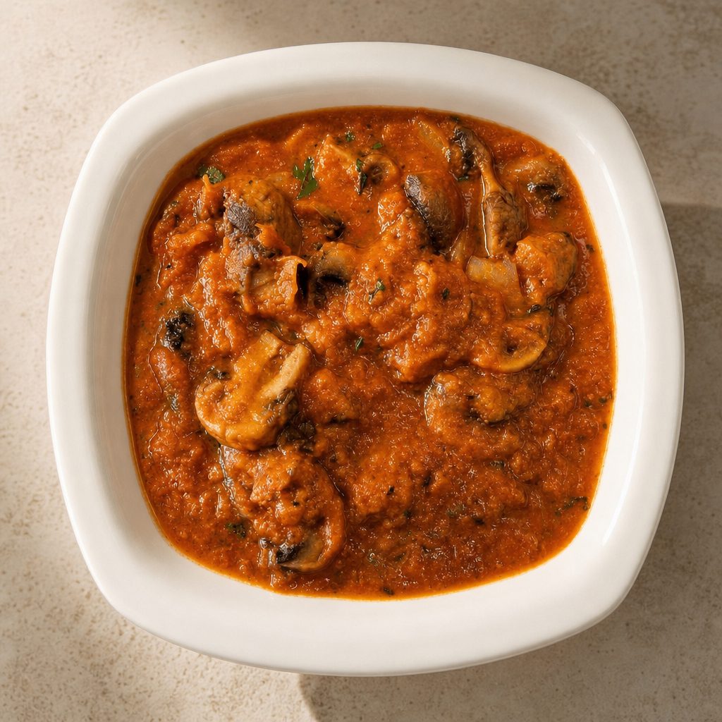 Combo Syamola Tarkari - Cremini Mushroom Curry.