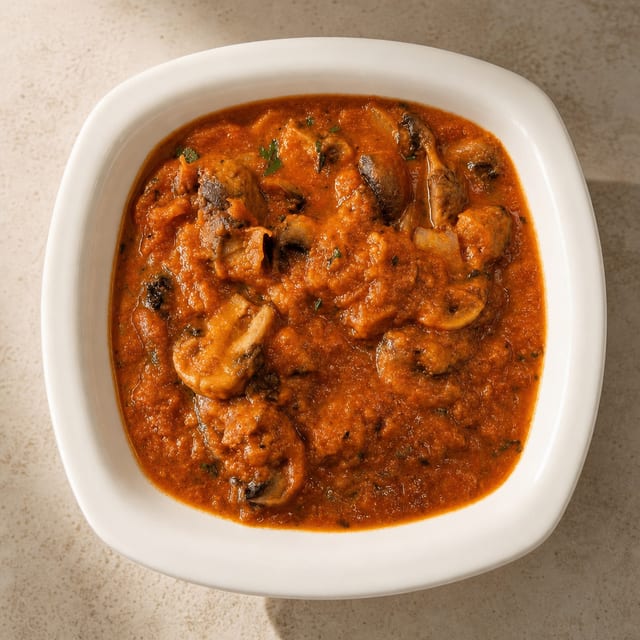 Combo Syamola Tarkari - Cremini Mushroom Curry.